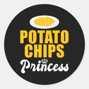 Potato Chips Princess Runder Aufkleber