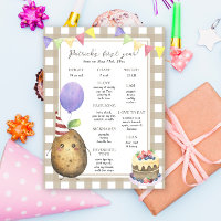 Potato First Birthday Milestone Geburtstag