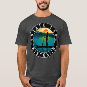 Potato Lake Wisconsin Paddleboarding T-Shirt