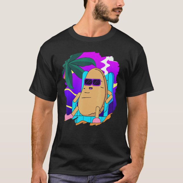 Potato On The Beach Taters Gonna Tate   Potato Tat T-Shirt (Vorderseite)