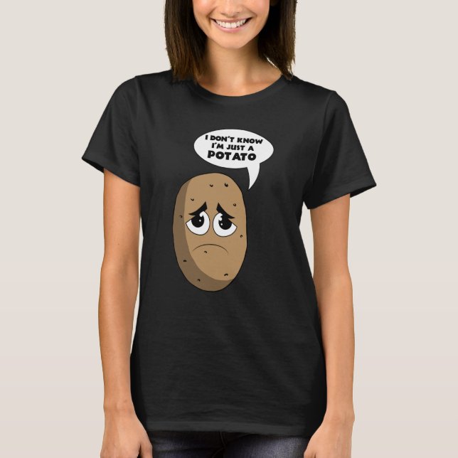 Potato Root Vegetable Vegan Vegetarian T-Shirt (Vorderseite)