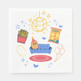 Potato Themed Party Serviette