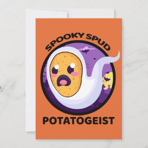Potatogeist Spooky Spud Potato - Niedliches Hallow Einladung