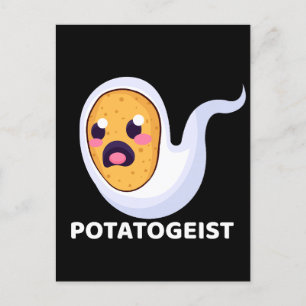 Potatogeist Spooky Spud Potato - Niedliches Hallow Postkarte