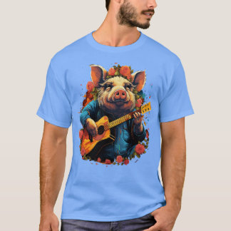 PotBellied Pig Gitarre spielen T-Shirt