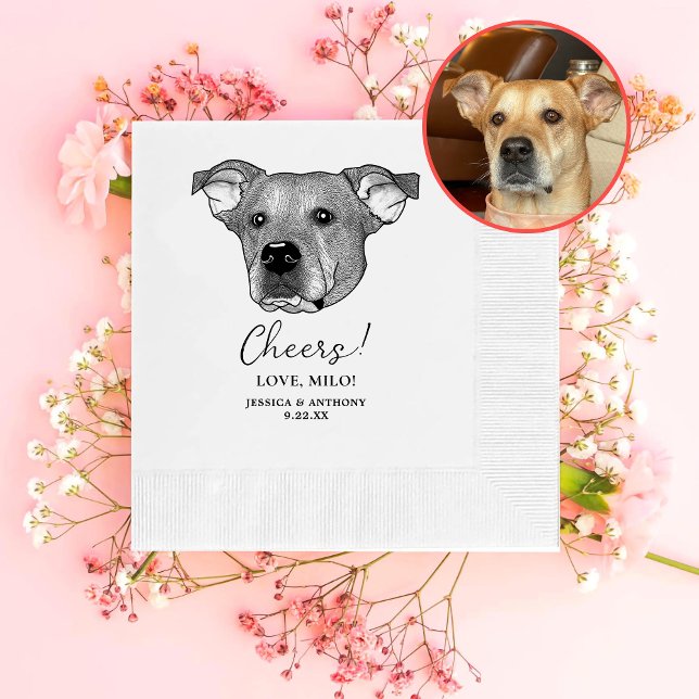 Potcake Dog Personalisiert Cheers Napkins Serviette (Von Creator hochgeladen)
