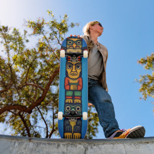Poteau Totem Coloré Skateboard Unisexe