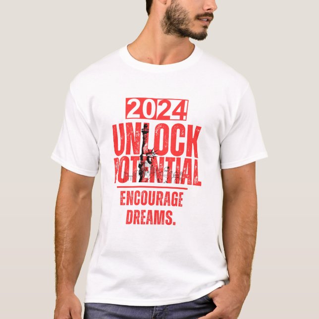 Potenzial freisetzen, Träume fördern T-Shirt (Vorderseite)