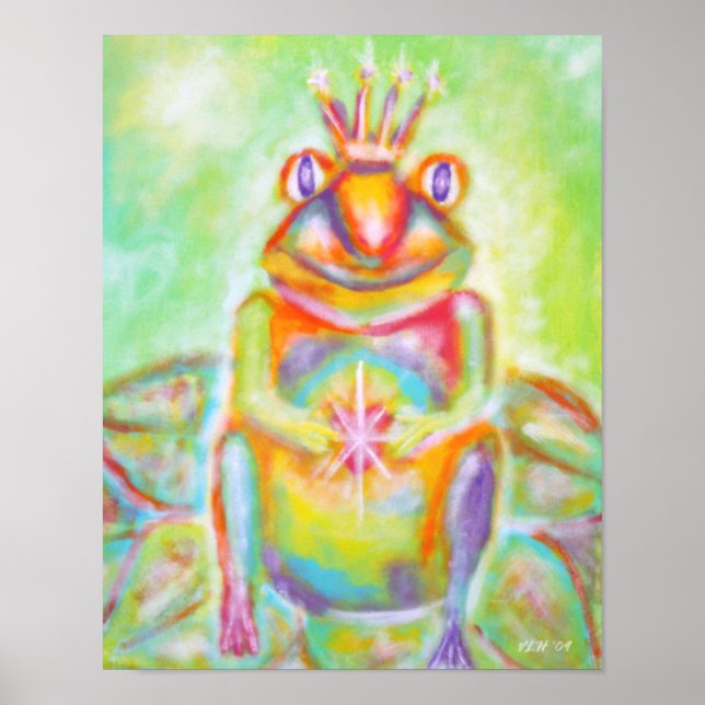 "Potenziell" Froschdruck Vollblutdruck Poster (Vorne)
