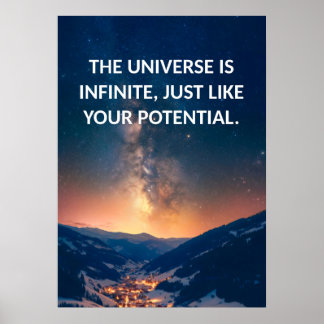 Potenzielles Motivierend Zitat-Poster Poster