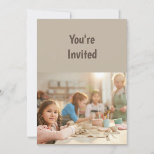 Poterie Anniversaire Fête Invitation