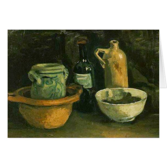 Poterie et deux bouteilles (F57)Van Gogh Fine Art (Devant Horizontal)