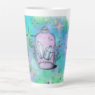 Potion en cristal grande tasse en latte, sorcière,