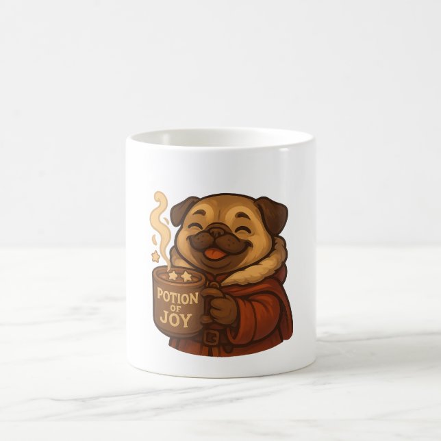 Potion of Joy Pug Art | Cute Christmas Dog Design  Kaffeetasse (Mittel)