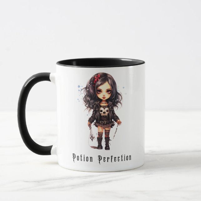 Potion Perfection Gothic Girl Halloween Tasse (Links)