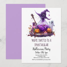 Potions Pumpkin Ghost Hexenhut Halloween-Party Einladung