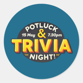 Potluck Trivia Night Party trifft sich Runder Aufkleber