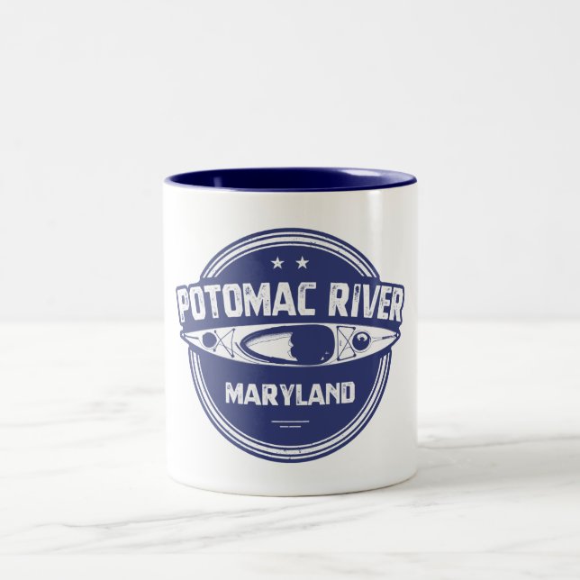 Potomac River, Maryland Zweifarbige Tasse (Mittel)