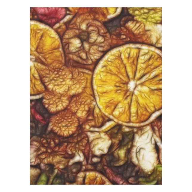 Potpourri-Orangen-Fraktal Tischdecke (Vorderseite)