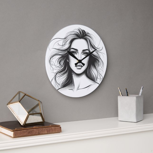 Potrait Design Belle horloge (Bureau)