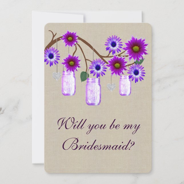 Pots en verre Mason Bourru Violet Cartes Demoisell (Devant)