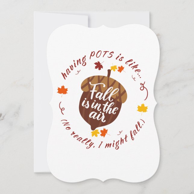 Pots Fall Theme Flat Card (Vorderseite)