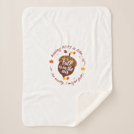 Pots Fall Theme Sherpa Blanket Sherpadecke