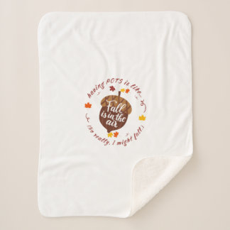 Pots Fall Theme Sherpa Blanket Sherpadecke