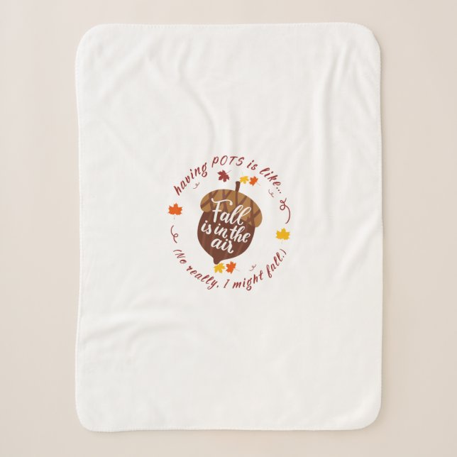 Pots Fall Theme Sherpa Blanket Sherpadecke (Vorderseite)