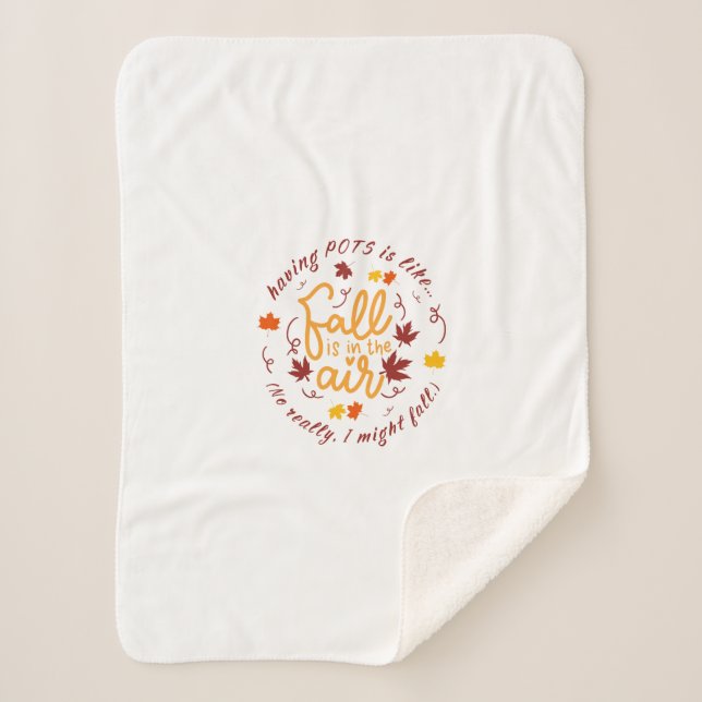 Pots Fall Theme Sherpa Blanket Sherpadecke (Vorderseite)