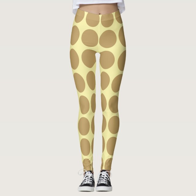 Pots neutres de crème en jachère Leggings (Devant)