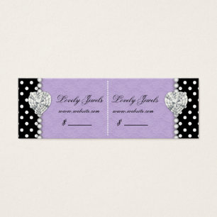Pots Perle Joyaux en dentelle Prix Tag Violet Doub