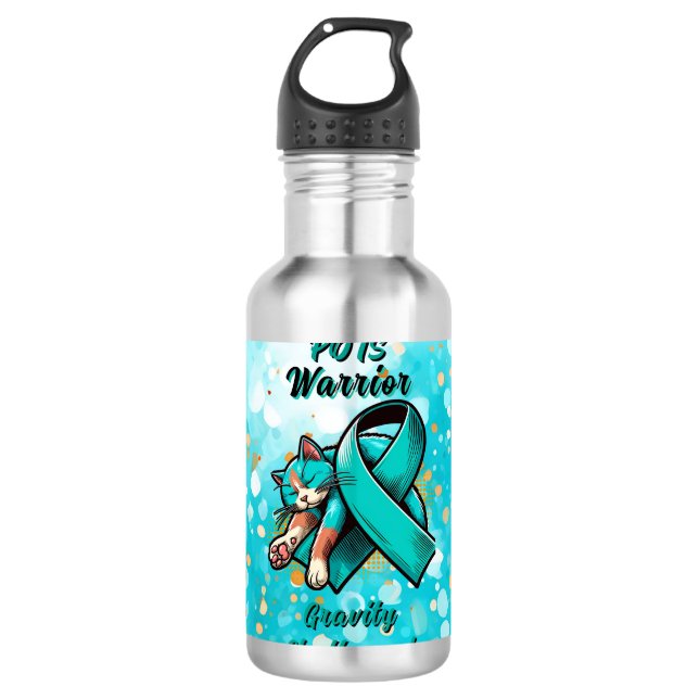 POTS Warrior | Dysautonomie Edelstahlflasche (Vorderseite)