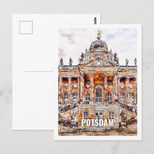 Potsdam Deutschland Berühmter Platz Wasserfarben Postkarte