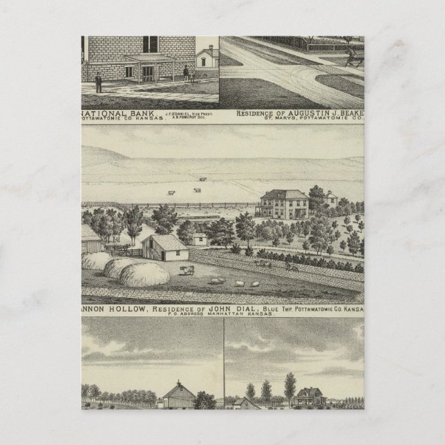 Pottawatomie, Kansas Postkarte (Vorderseite)