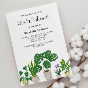 Potted Pflanze Brautparty Boho Greenery Einladung