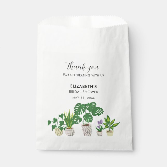 Potted Pflanze Brautparty Grüne Vielen Dank Geschenktütchen (Vorderseite)