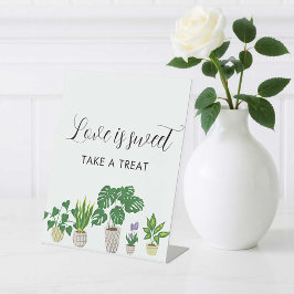Potted Pflanze Brautparty Liebe ist Sweet Favorits Sockelschild