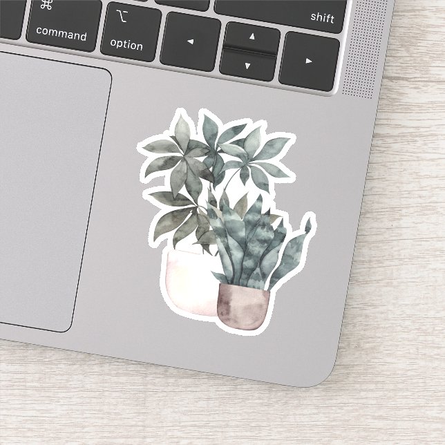 Potted Pflanze - Green Zuhause Sticker (Detail)