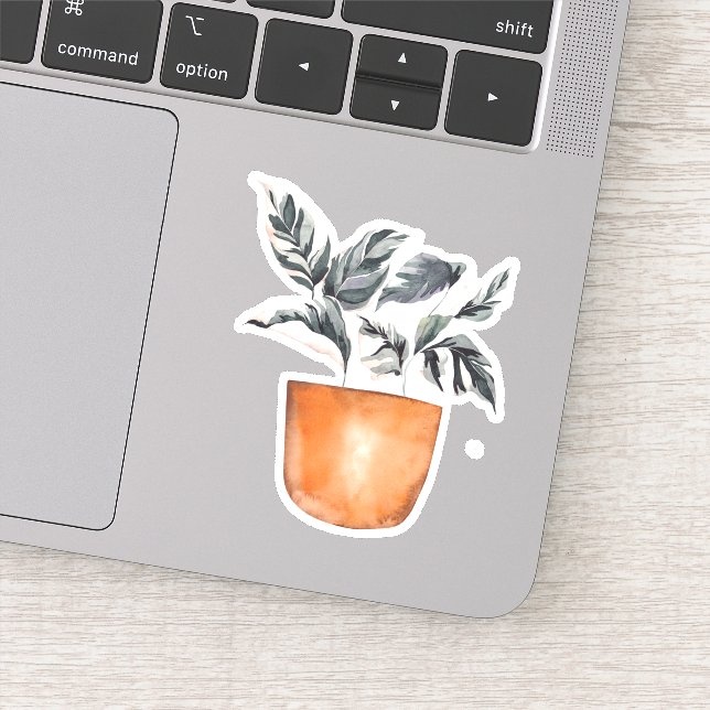 Potted Pflanze - Green Zuhause Sticker (Detail)