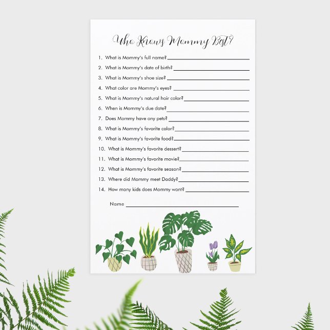 Potted Pflanze Kinderdusche, die Mama Game kennt (Von Creator hochgeladen)