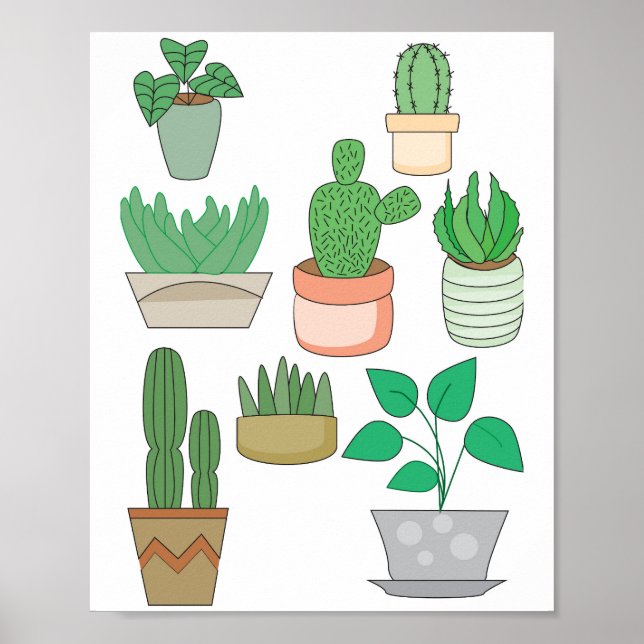 Potted-Pflanze Poster (Vorne)
