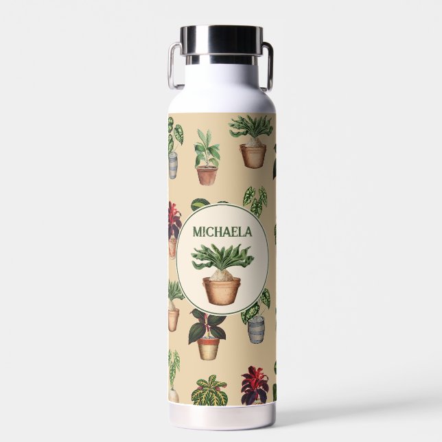 Potted Pflanze Terracotta Pots Name Trinkflasche (Vorne)
