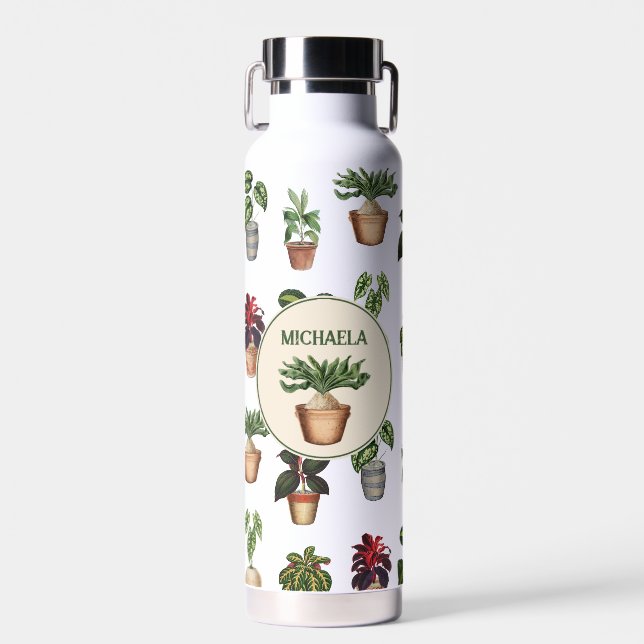 Potted Pflanze Terracotta Pots Name Trinkflasche (Vorne)