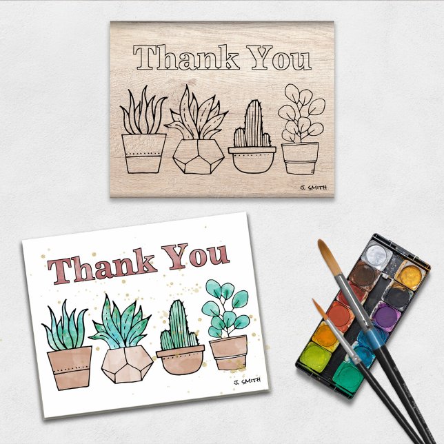Potted Pflanze Vielen Dank Briefmarke für die Male Gummistempel (Von Creator hochgeladen)