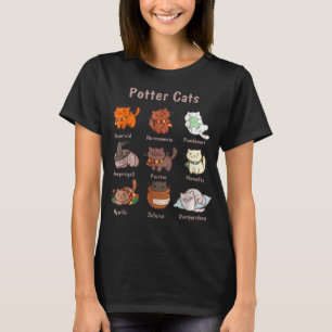 Potter Cat Funny Cat Lover Fun Cat Eigentümer Nied T-Shirt