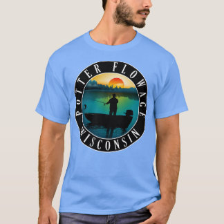 Potter Flowage Wisconsin Fischerei T-Shirt