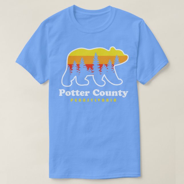Potter Landkreis Pennsylvania Bear Jagd Camping T-Shirt (Design vorne)