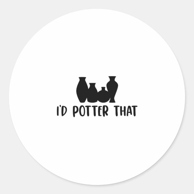 Pottery Gift Ideas | Pottery Potter Craft Ceramics Runder Aufkleber (Vorderseite)