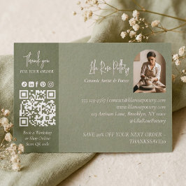 Pottery Photo Business Thanks You For Your Order Dankeskarte